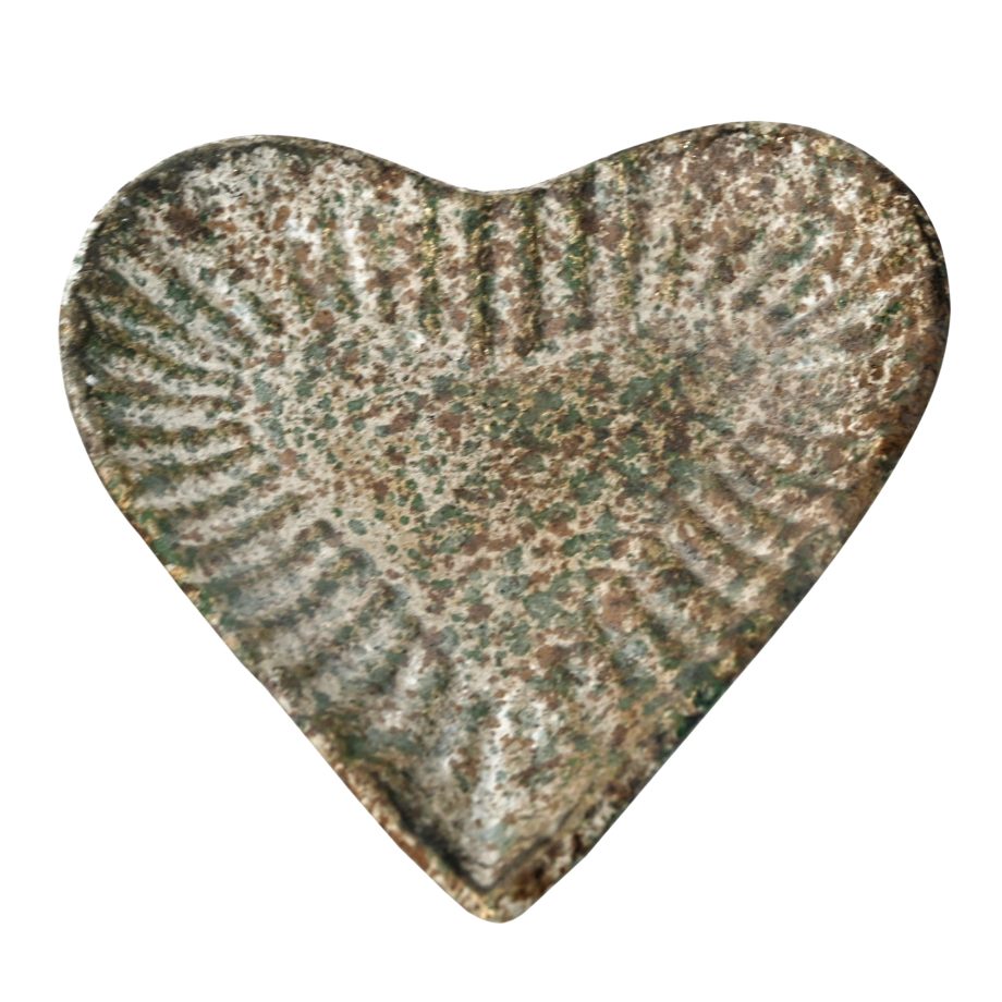 METAL HEART 4.75 VINTAGE GREEN FINISH