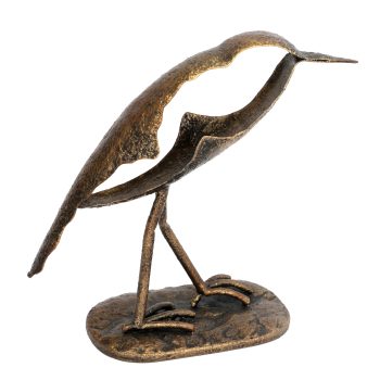 BIRD METAL DECOR 10"X8.25"H BRONZE FINISH