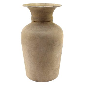 METAL VASE 6.5"X11.5" ANTIQUE FINISH