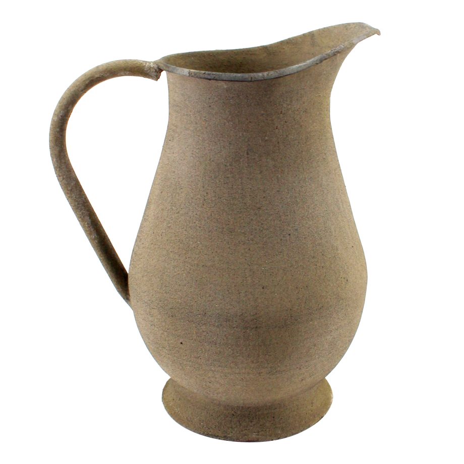 METAL JUG/VASE 8"X6"X10"H ANTIQUE FINISH