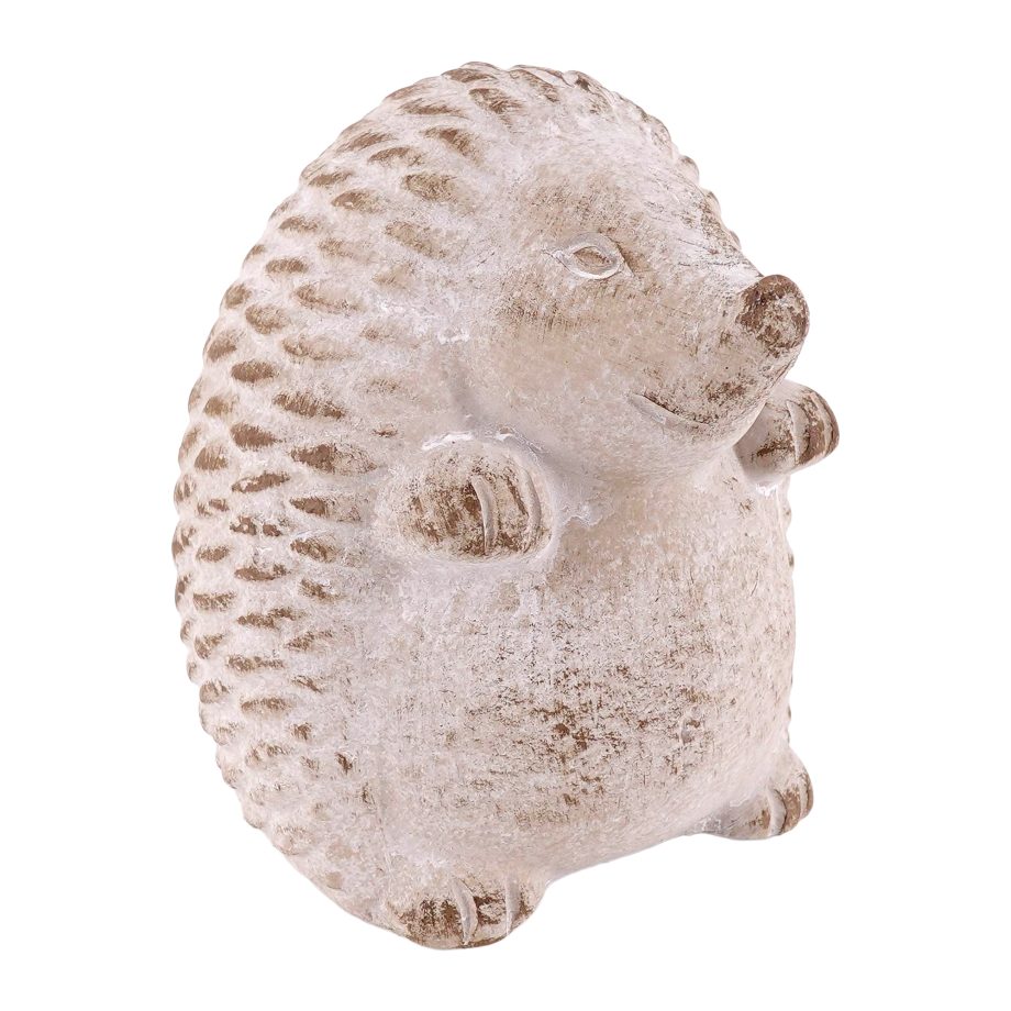 HEDGEHOG SITTING CEMENT 5"X6"H STONE FINISH