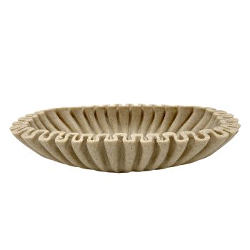 SHELL BOWL POLYRESIN 12"X6"X2" NATURAL/BEIGE FINISH