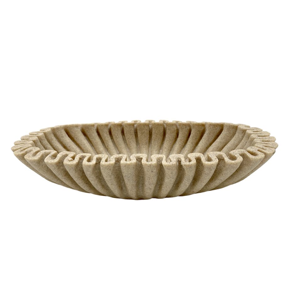 SHELL BOWL POLYRESIN 12"X6"X2" NATURAL/BEIGE FINISH