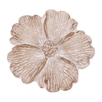 FLOWER DECOR CEMENT 6"X1"H NATURAL FINISH