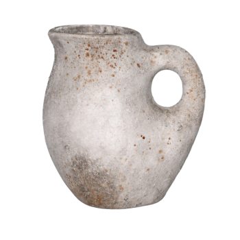 CERAMIC VASE 9.5"X5.5"X10"H STONE FINISH