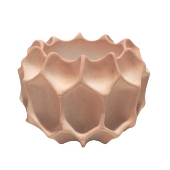 CEMENT HONEYCOMB POT/DECOR 7.5"X7.5"H SAND FIN.