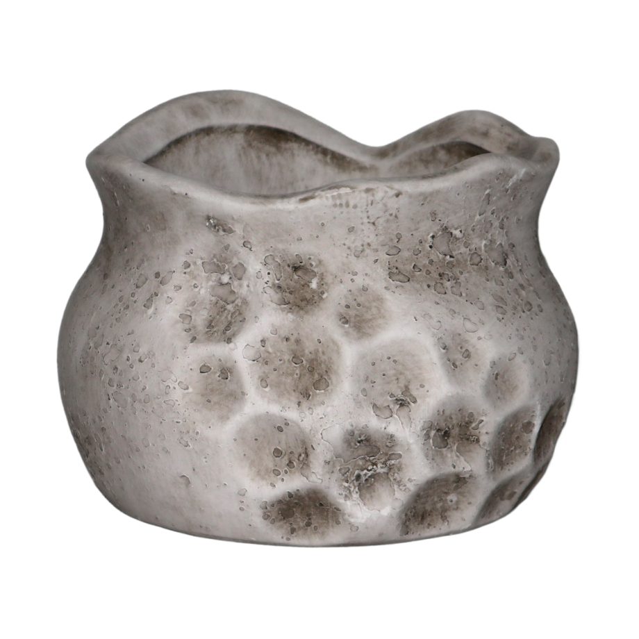 CERAMIC POT 6.75"X5.75"H NATURAL FINISH