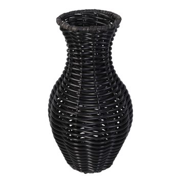WICKER WOVEN VASE 6"X10" NATURAL FINISH