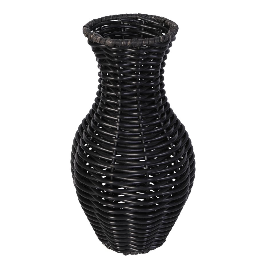 WICKER WOVEN VASE 6"X10" NATURAL FINISH