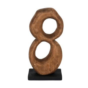 WOODEN TABLE DECOR 6.5"X3.5"X13" WALNUT FINISH