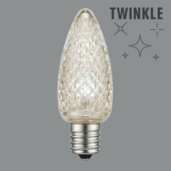 BULB LED REPL. O/D C9 WARM WHITE TWKL.3 LED