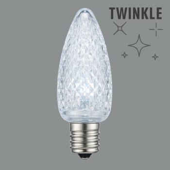 BULB LED REPL. O/D C9 COOL WHITE TWINKLE 3 LED