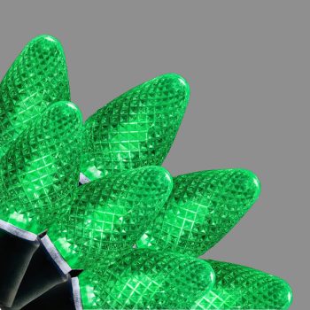 LIGHT LED O/D C7 FACETED 25L P/GREEN