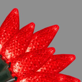 LIGHT LED O/D C9 FACETED 25L RED