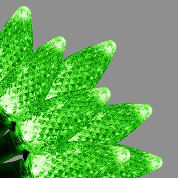 LIGHT LED O/D C9 FACETED 25L PURE GREEN