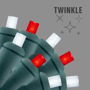 LIGHT LED O/D CONICAL 70L RED/ COOL WHITE TWINKLE