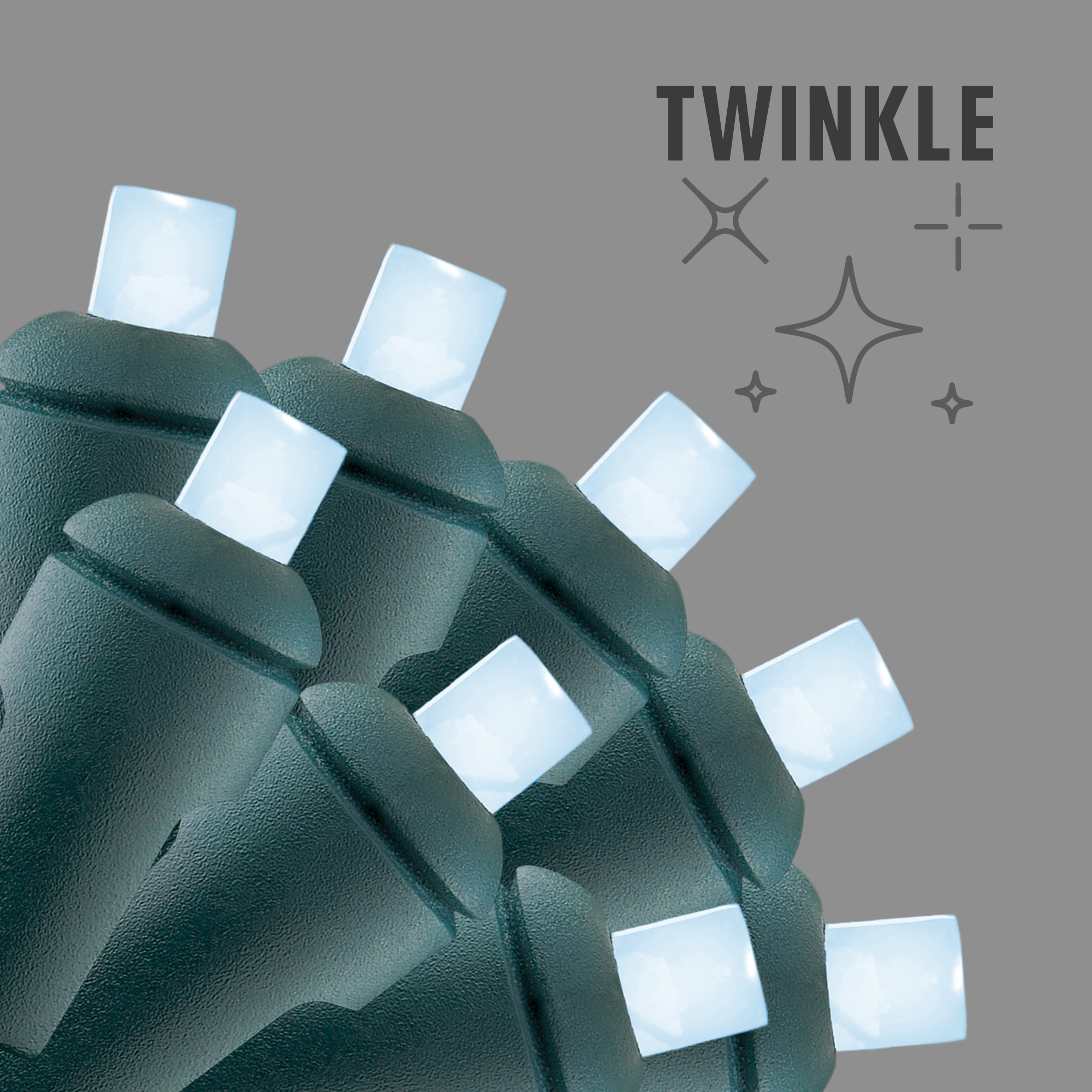 LIGHT LED O/D CONICAL 100L COAXIAL COOL WHITE TWINKLE 4.8W POWER ADAPTER NOT INCLUDED