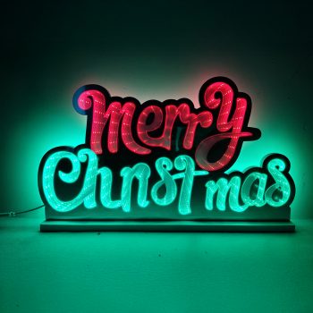 INFINITY LIGHT MERRY CHRISTMAS 20"X11" MULTI