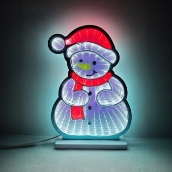 INFINITY LIGHT SNOWMAN 8"X12" MULTI