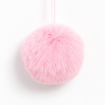 BALL FABRIC FUR 4" PINK
