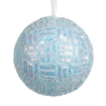 BALL FABRIC SQ 4" LT. BLUE W/PATTERN
