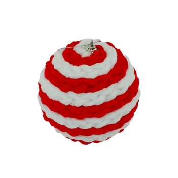 BALL BRAIDED KNIT 5" RED/WHITE