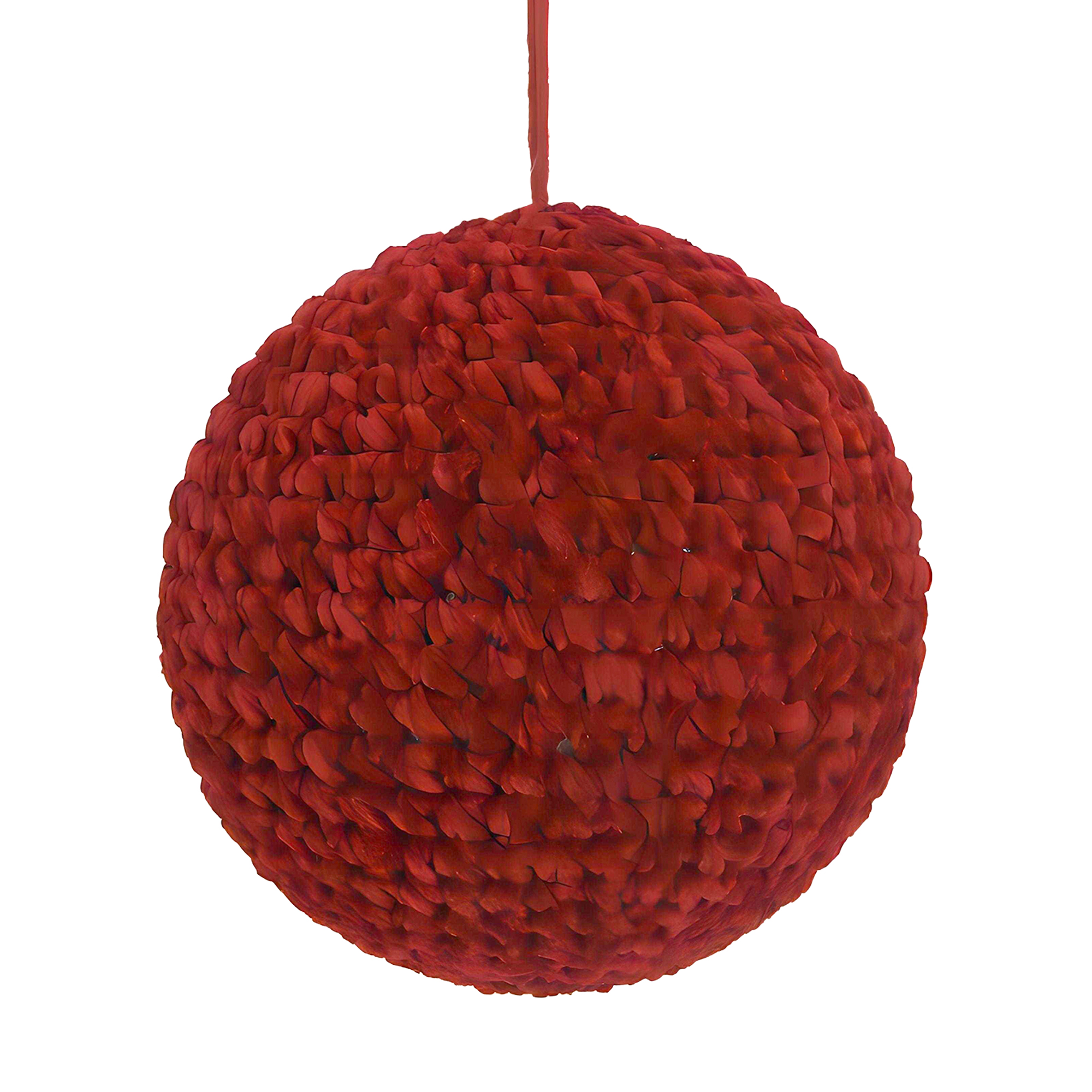 BALL FABRIC/VELVET TEXTURE 5" BURGUNDY