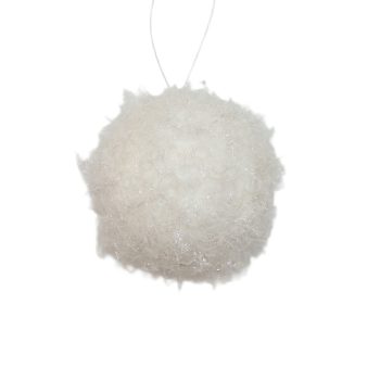 BALL FURRY 5" WHITE