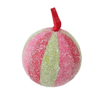 BALL ICED 4" RED/LIME/PINK W/GLITTER