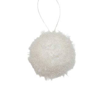 BALL WHITE 4" FURRY