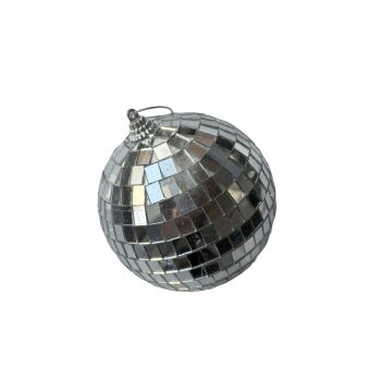 MIRROR BALL 4" SILVER FOAM/MIRROR
