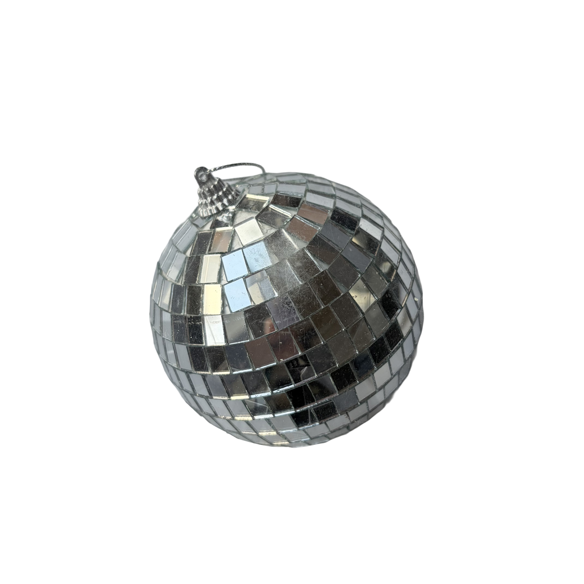 MIRROR BALL 4" SILVER FOAM/MIRROR