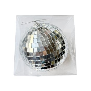 MIRROR BALL 5" SILVER FOAM/MIRROR