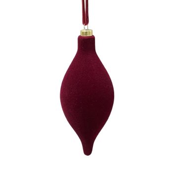 TEARDROP FLOCKED 6" BURGUNDY