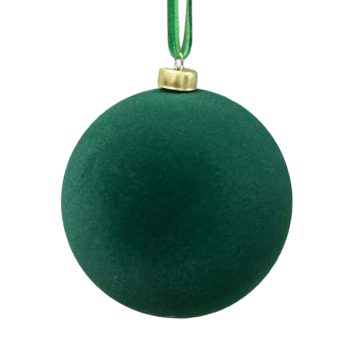 BALL FLOCKED 80MM/3" DK. GREEN
