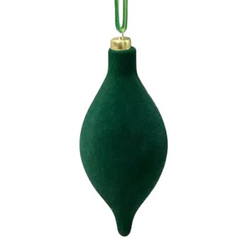 TEARDROP FLOCKED 6" DK. GREEN