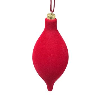 TEARDROP FLOCKED 6" RED