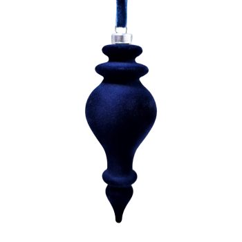 FINIAL FLOCKED 5.5" NAVY BLUE