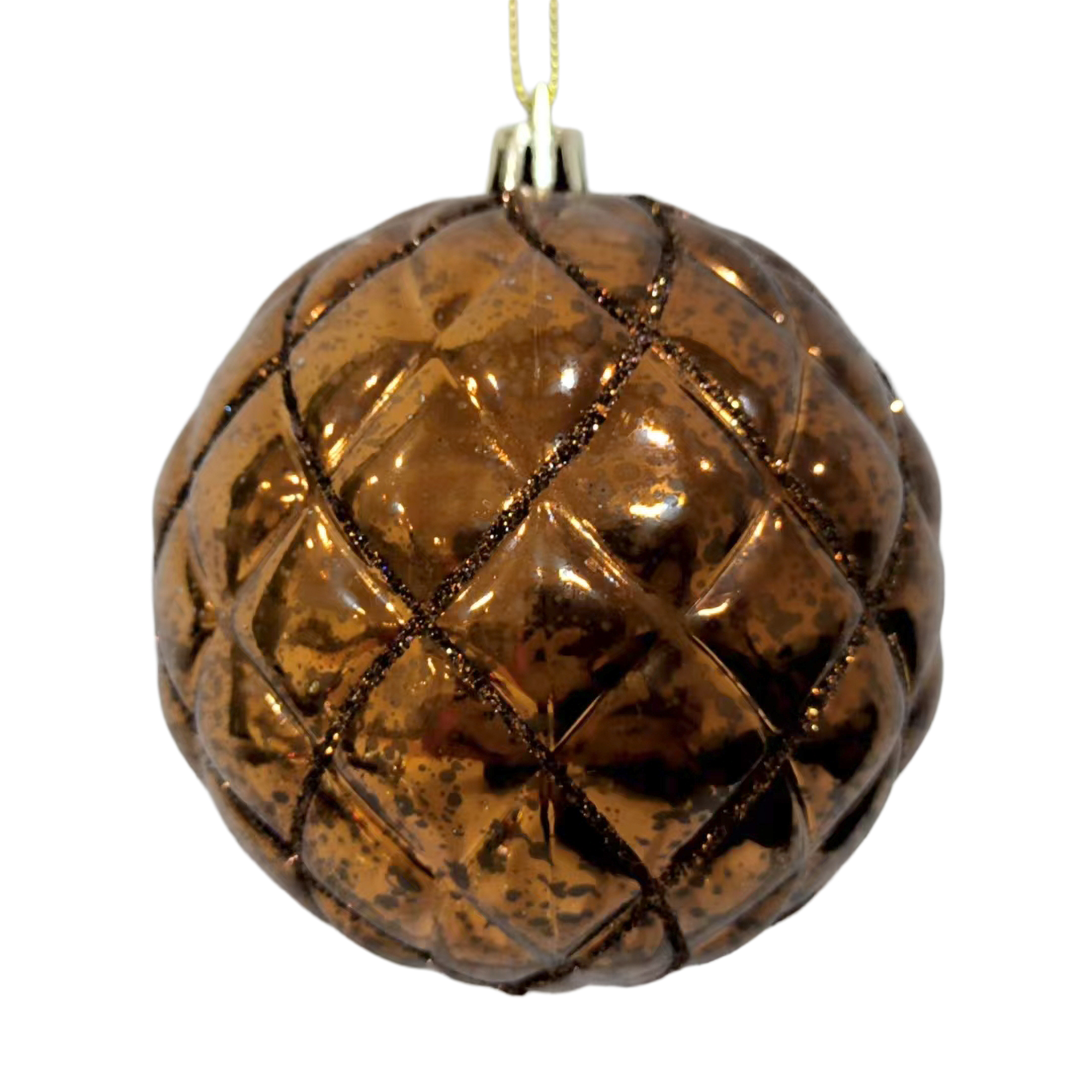 BALL MERCURY DIAMOND GLITTER 80MM/3" DK. BROWN