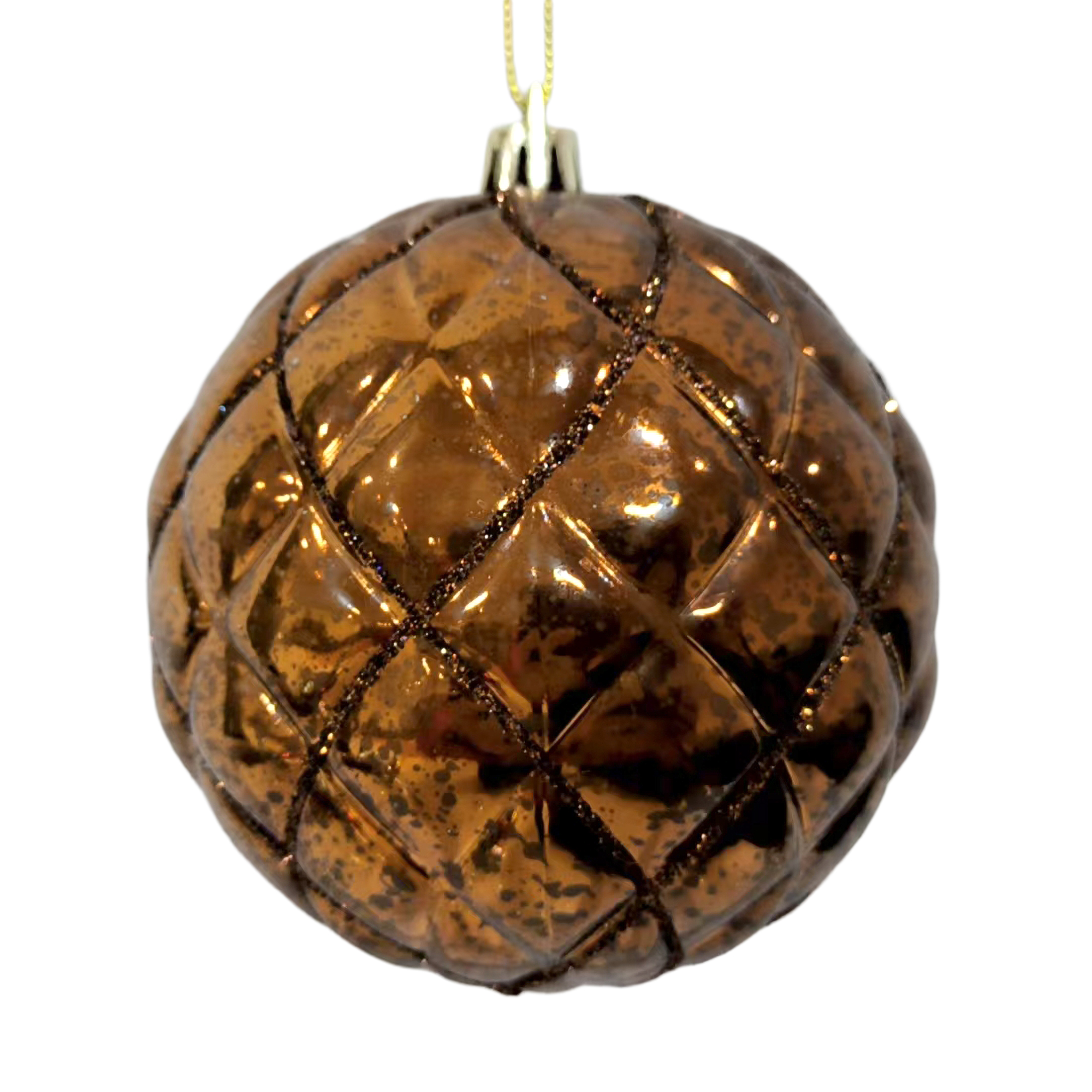 BALL MERCURY DIAMOND GLITTER 100MM/4" DK. BROWN