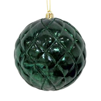 BALL MERCURY DIAMOND GLITTER 80MM/3" DK. GREEN