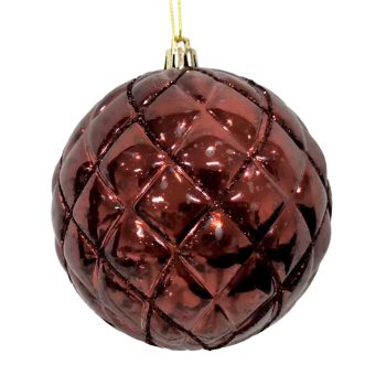 BALL MERCURY DIAMOND GLITTER 80MM/3" BURGUNDY