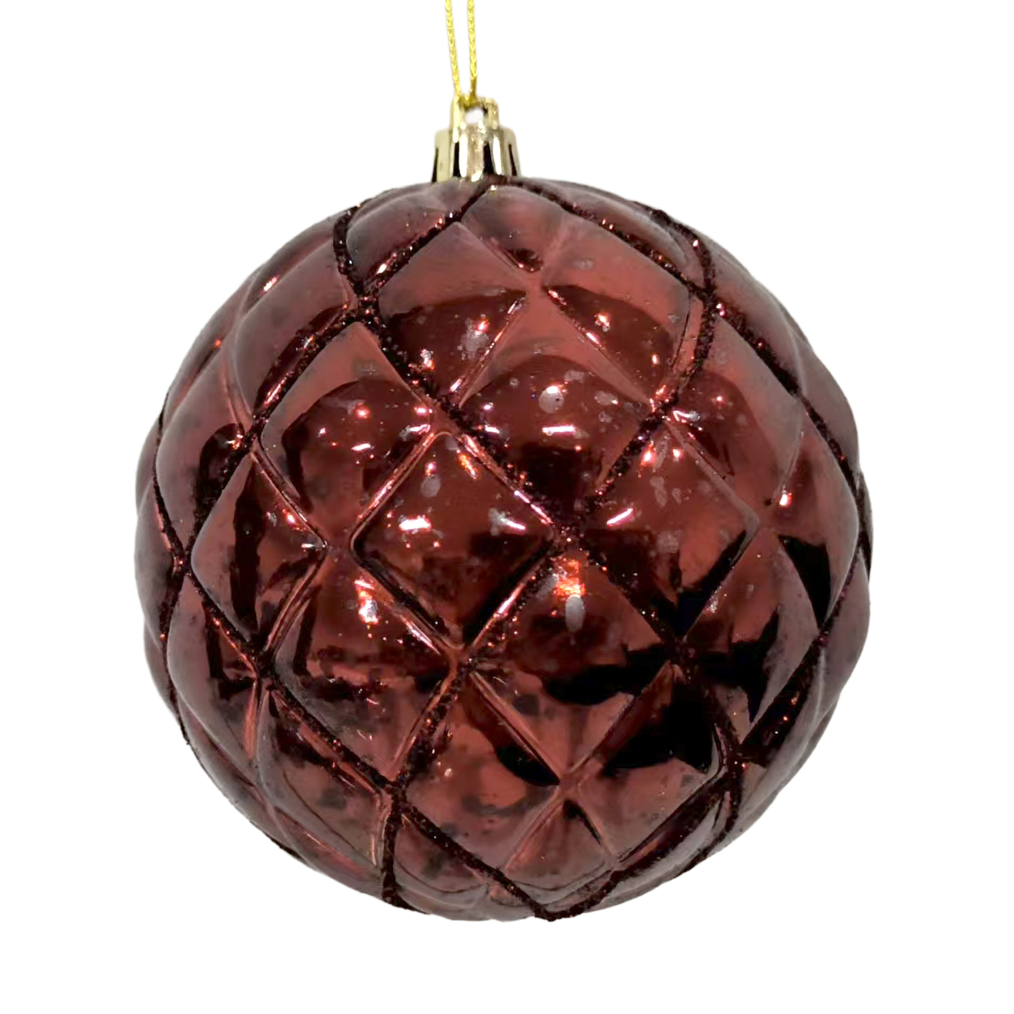 BALL MERCURY DIAMOND GLITTER 80MM/3" BURGUNDY