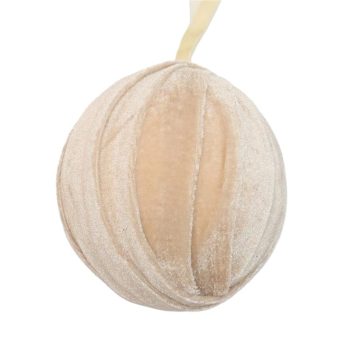 BALL FABRIC VELVET 4" CREAM BEIGE
