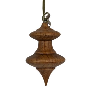 ORN WOODEN FINIAL 11"X4" BROWN FINISH