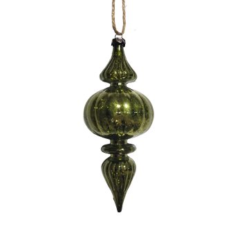 FINIAL 18CM/7" GREEN MERCURY FINISH