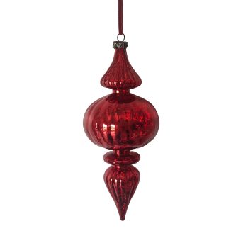 FINIAL 18CM/7" RED MERCURY FINISH