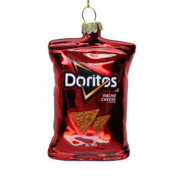 ORN GLASS DORITOS CHIPS BAG "X1"X3.5" RED
