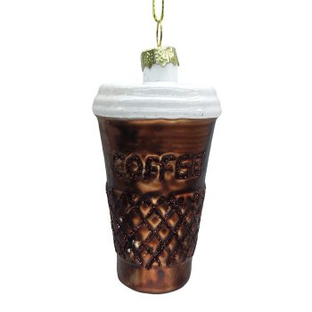 ORN GLASS COFFEE CUP 2"X3.5" COFFEE