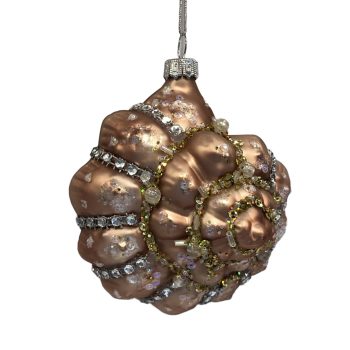 ORN GLASS CONCH 4"X4" BROWN